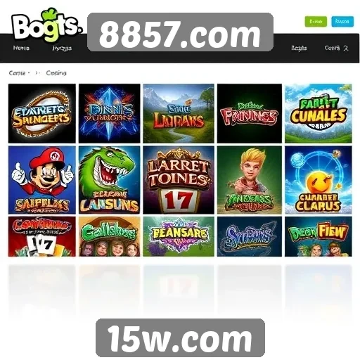 Análise da variedade de jogos disponíveis no 8857.com
